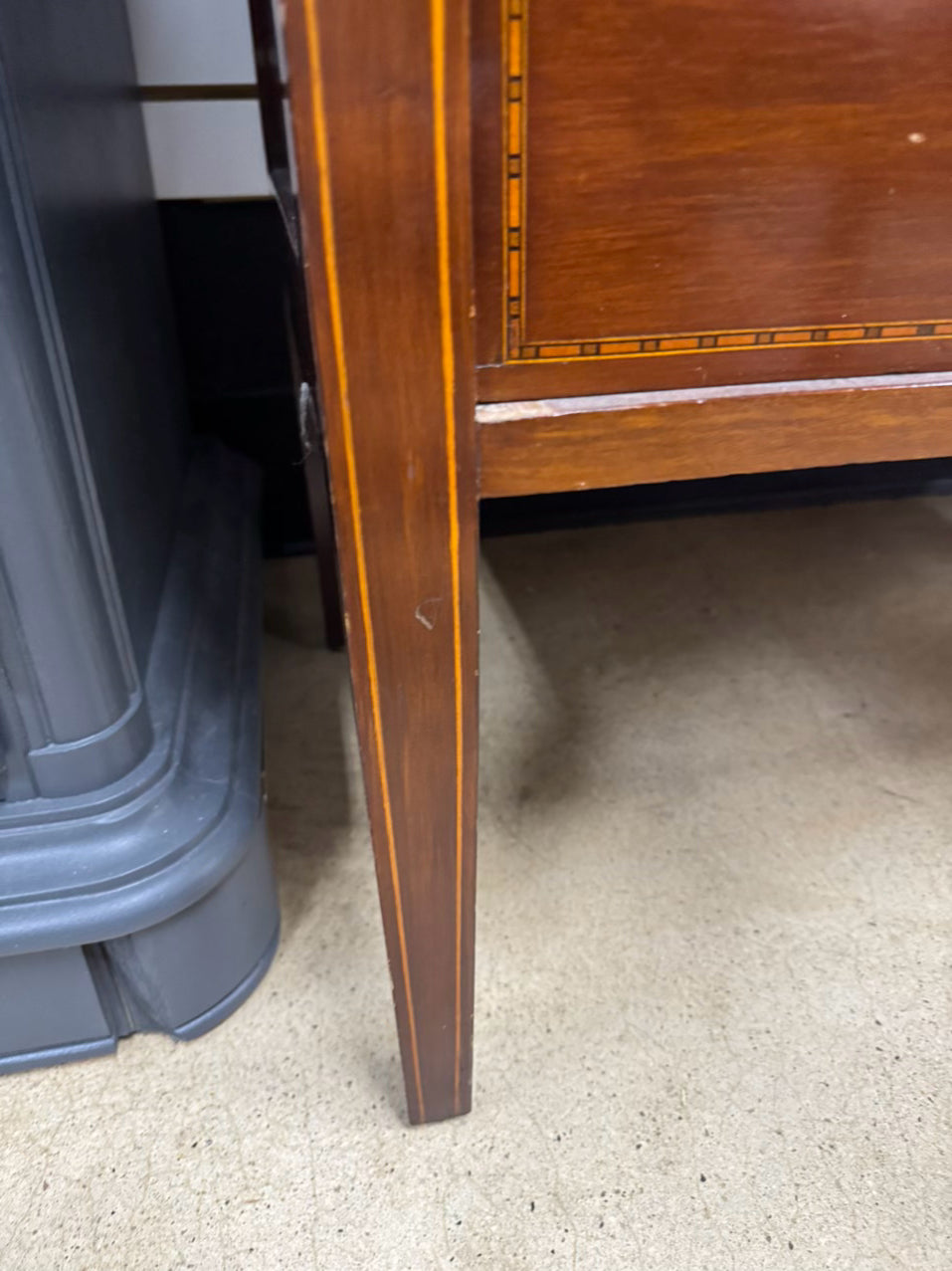 ANTIQUE Wood 2-Drawer Dresser w/ Attached Mirror