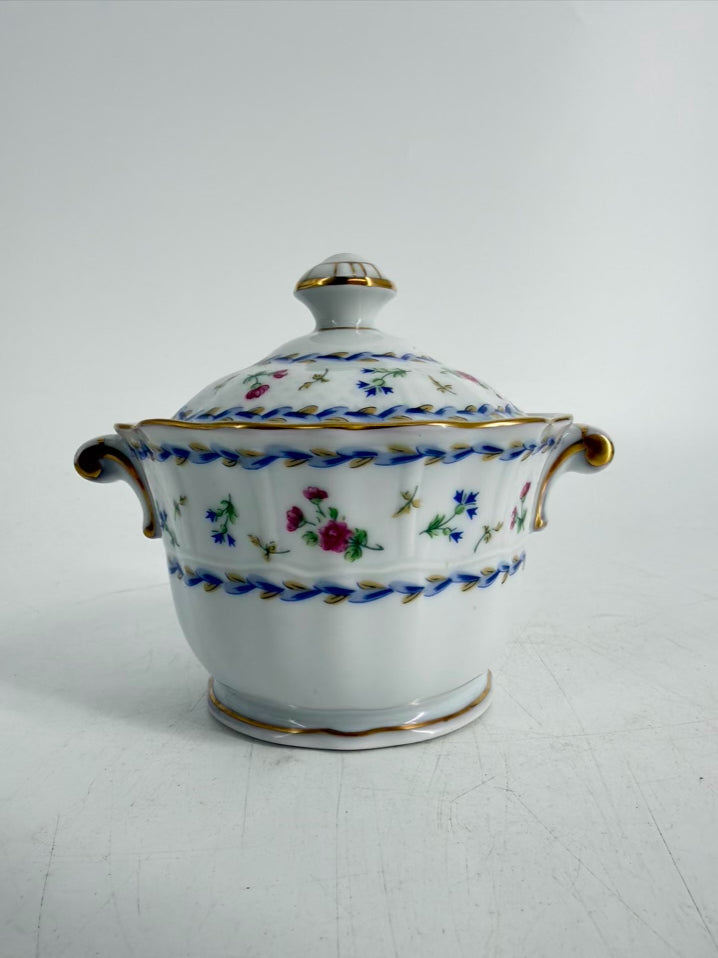 BERNARDAUD Porcelain Artois Bleu Cream & Sugar