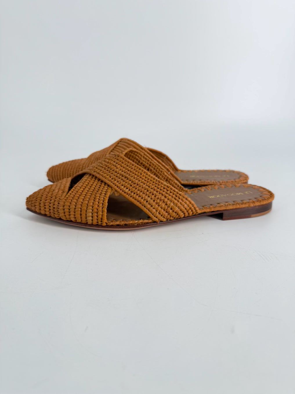 LE MOGADOR Size 37 Orange Flats NWT