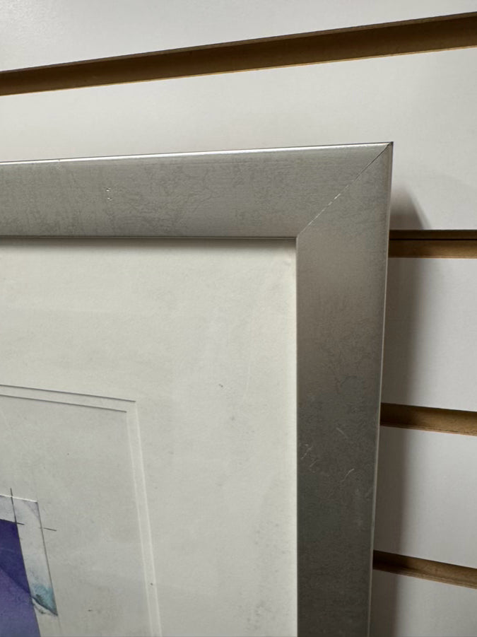 WILLIAM GEORGE "A Subtle Shift" Mixed Media in Silver Frame