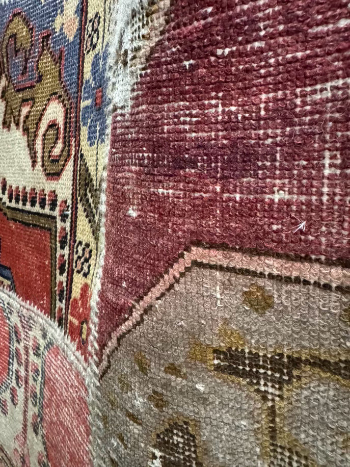 Multicolor Patchwork Turkish Style Wool Area Rug