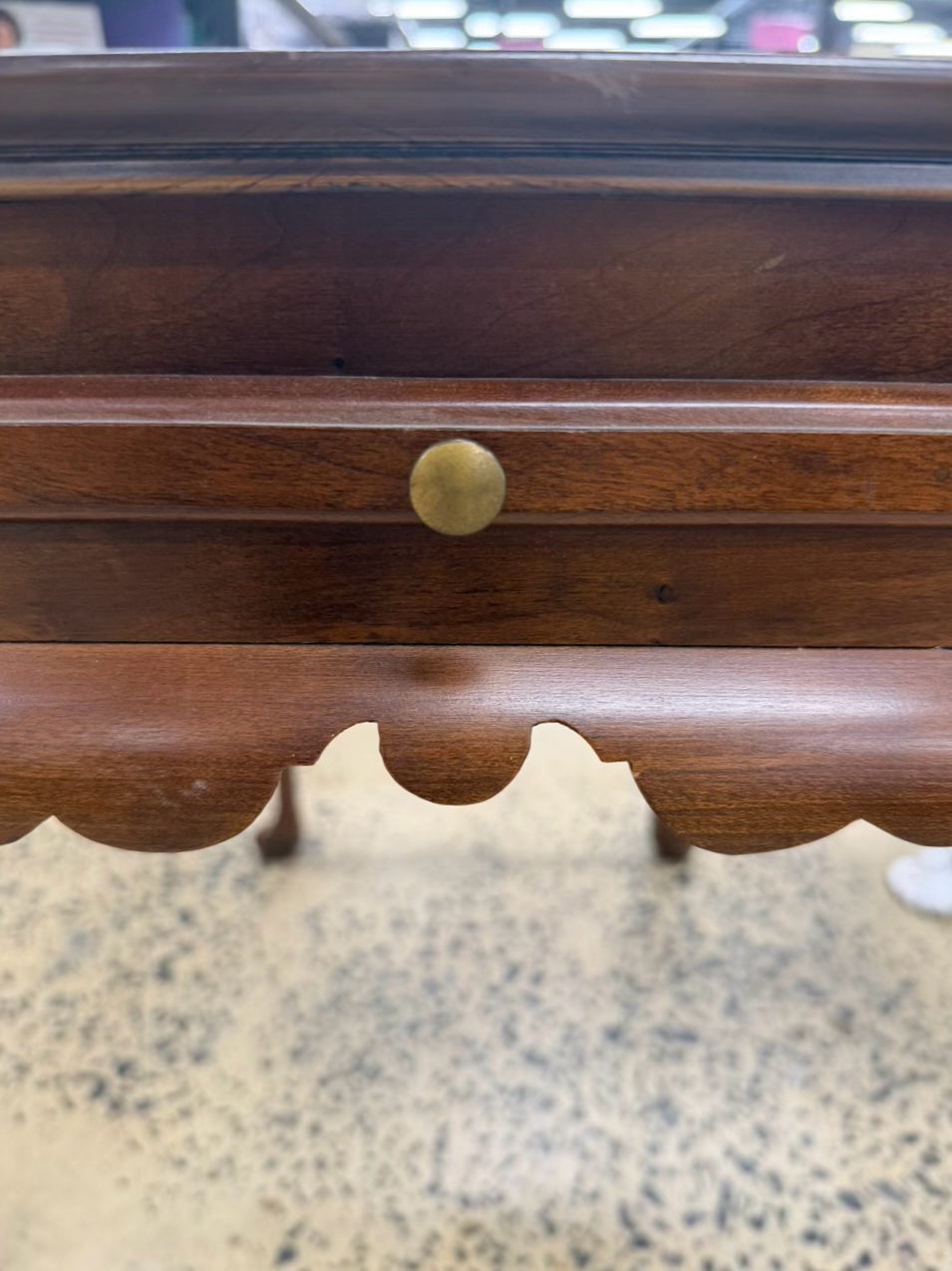 Medium Brown Wood Queen Ann Tea Table