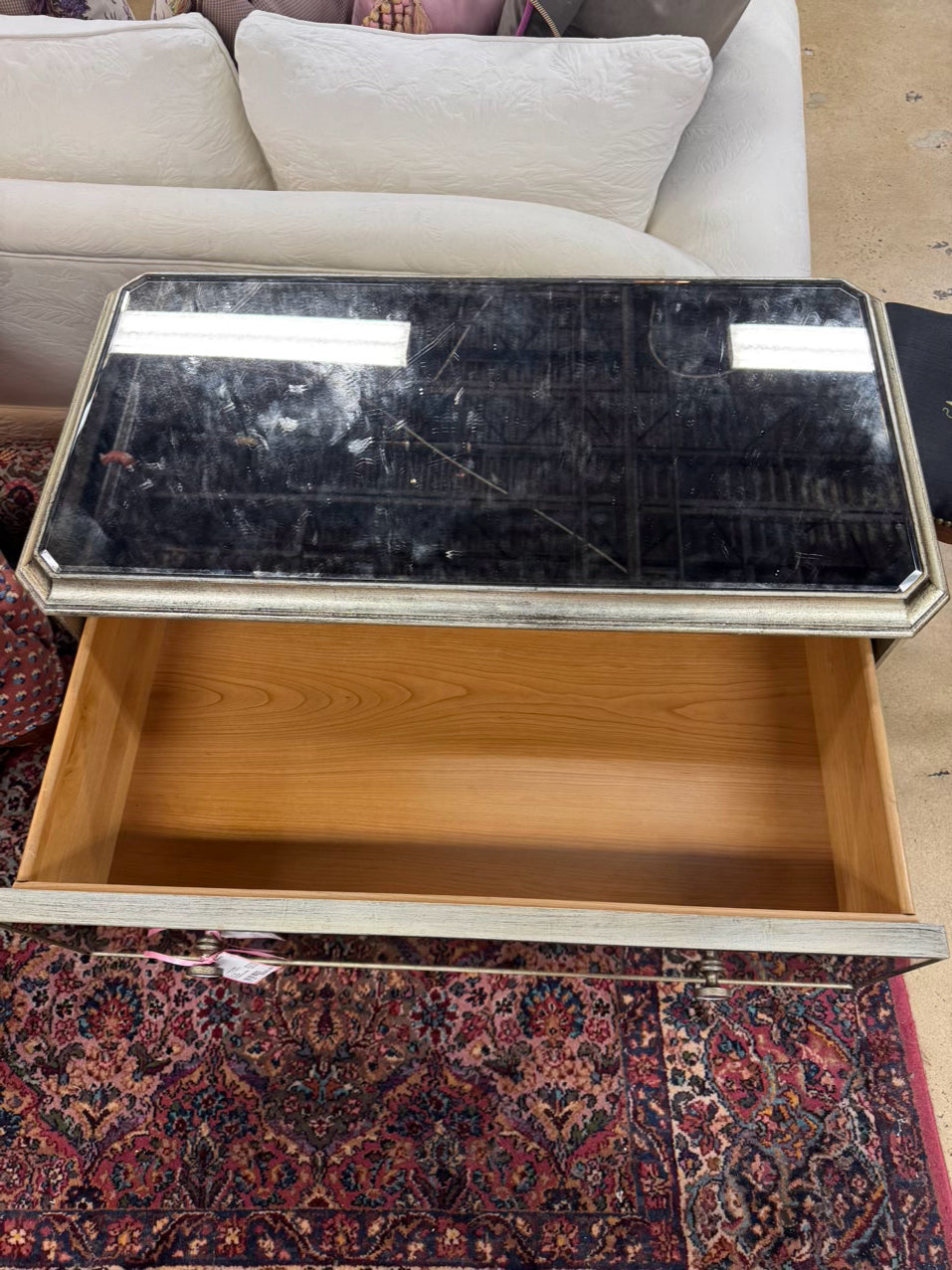 Smokey Mirror 3-Drawer Chest