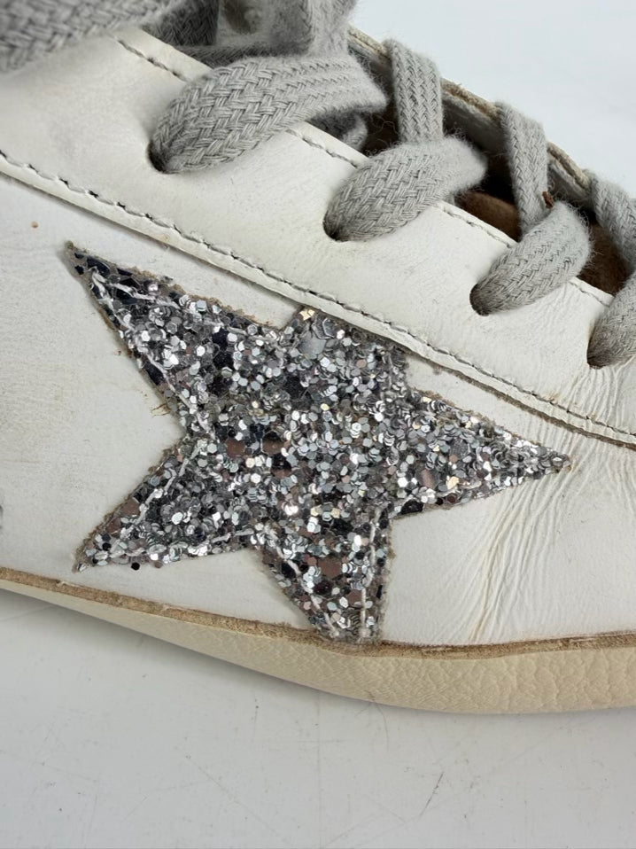 GOLDEN GOOSE Size 39 White & Beige Star Casual Shoes