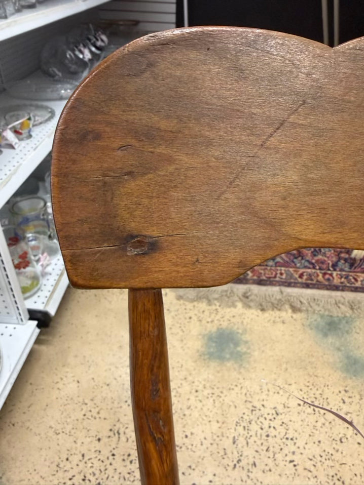 ANTIQUE Wood High Back Rocking Chair