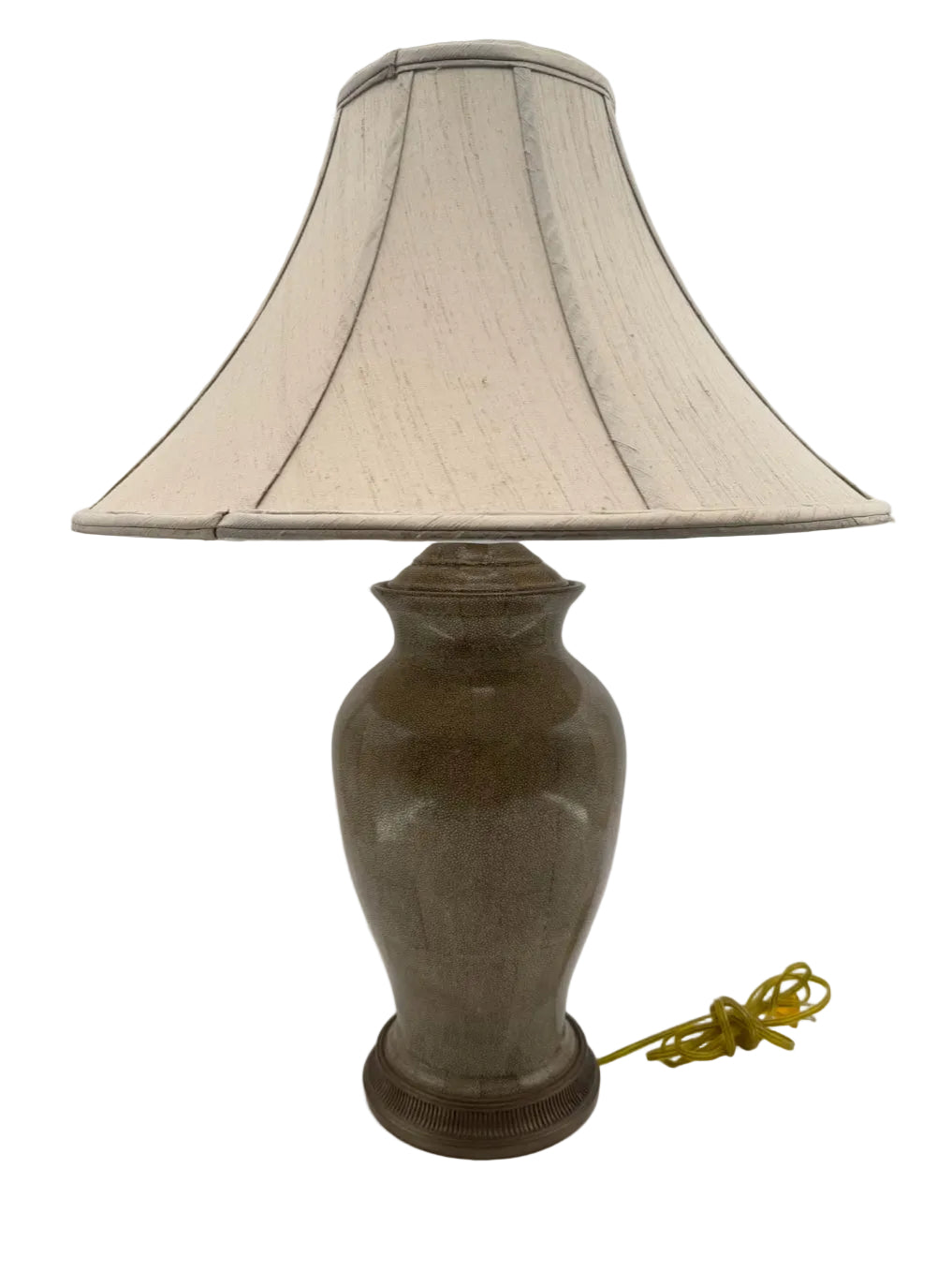 ASIAN Green Porcelain Jar Lamp w/ Shade