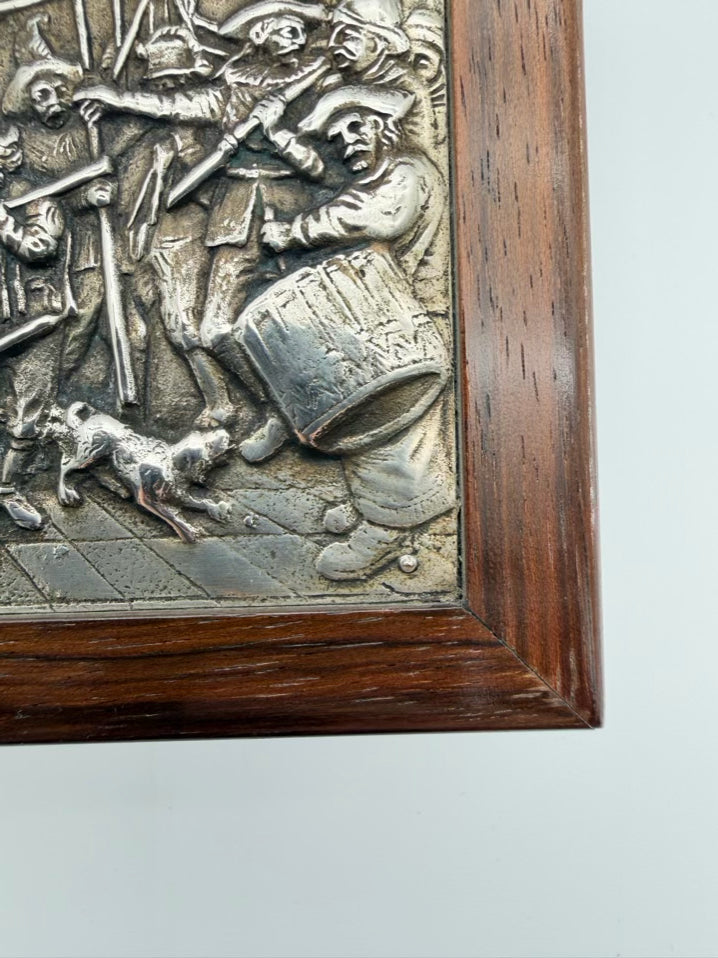 Brown & Silver Rembrandt's Night Watch Trinket Box