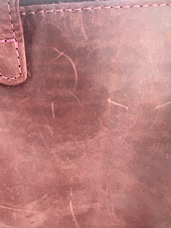 PORTLAND LEATHER CO. Oxblood Leather Tote Bag W/ Wallet