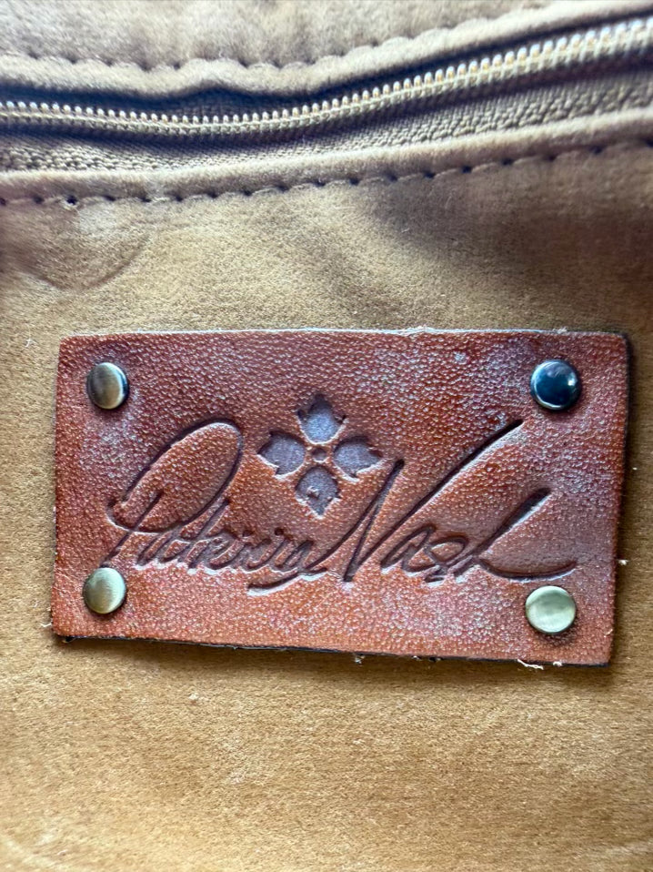 PATRICIA NASH Leather Rose Embossed Crossbody Bag