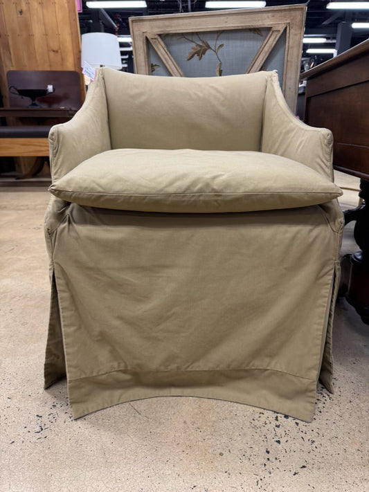 LEE INDUSTRIES Tan Slip Cover Side Chair