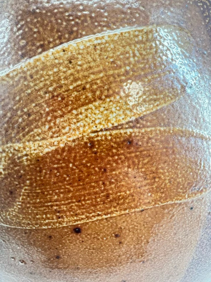 ROCK HARD Tan Stoneware Dragonfly Jar