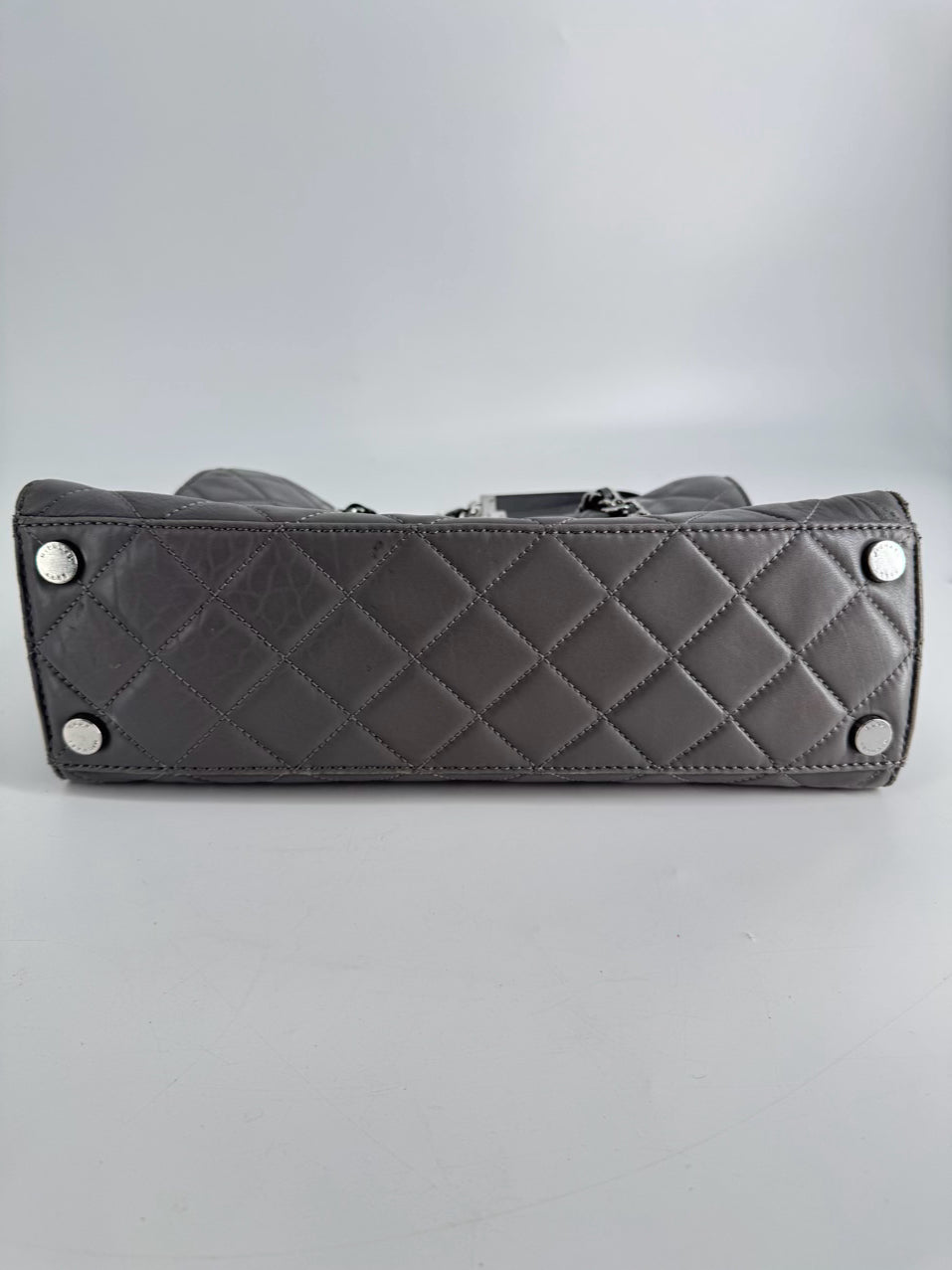 MICHAEL KORS Gray Quilted Leather Purse