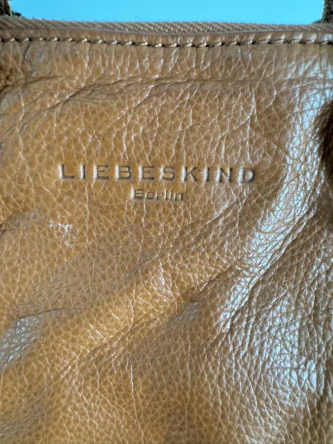 LIEBESKIND Cognac Leather Crossbody Bag