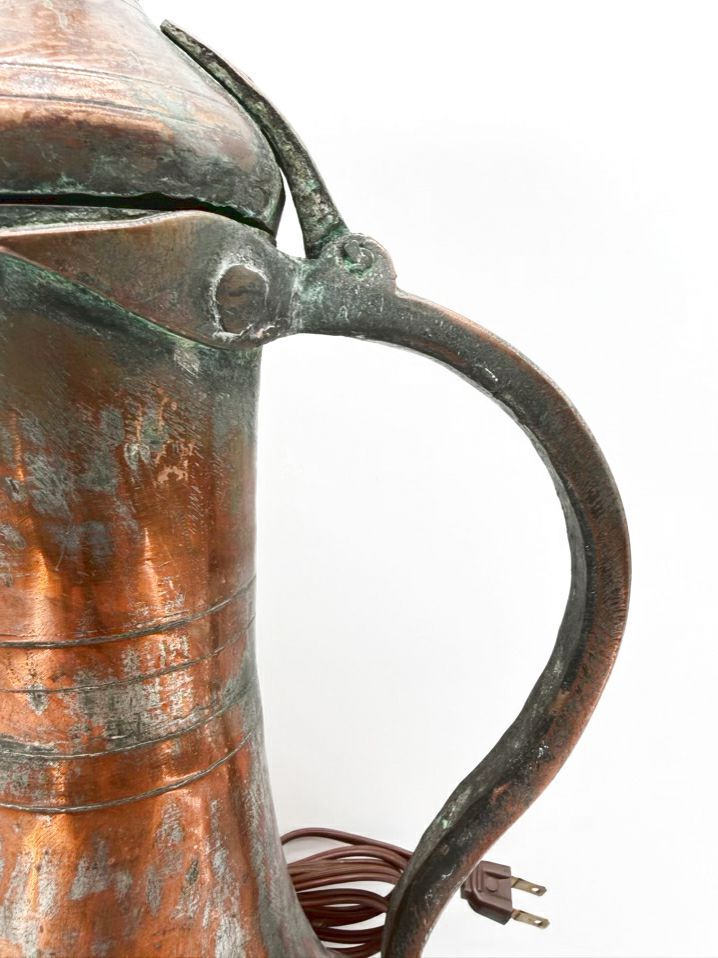 Copper Large Water Jug Lamp No Shade