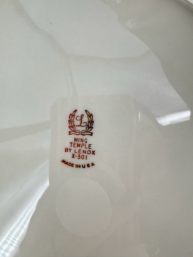 LENOX Ming Temple China Dinner Plate Set for 8