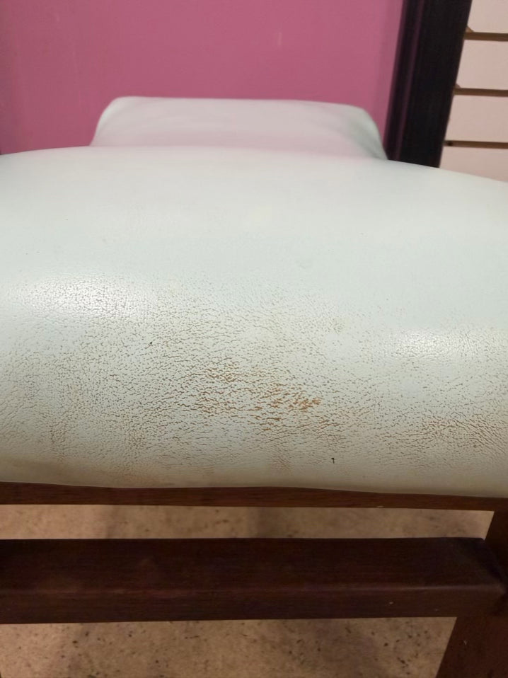 VINTAGE Wood & Leather Stool
