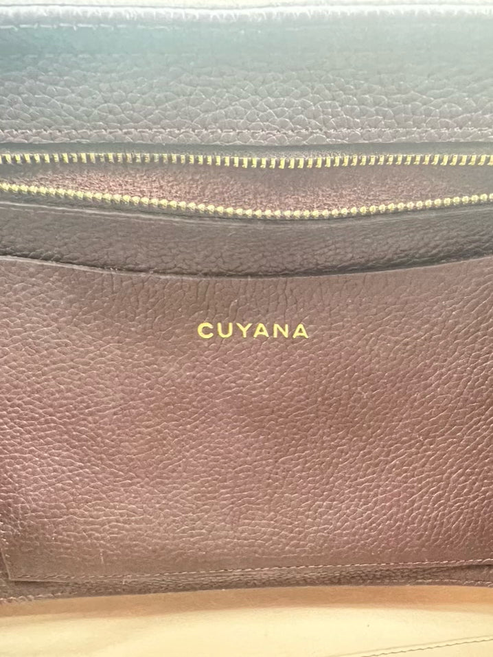 CUYANA Burgundy Leather Tote Bag