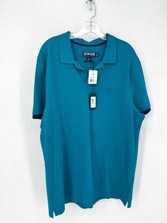 VILEBREQUIN Size XL Turquoise Short Sleeve Shirt NWT