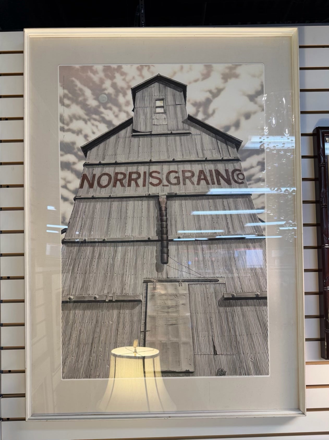 MALCOM CHILDERS Norris Grain Co. 19/260 Transfer Lithograph In Wood Frame