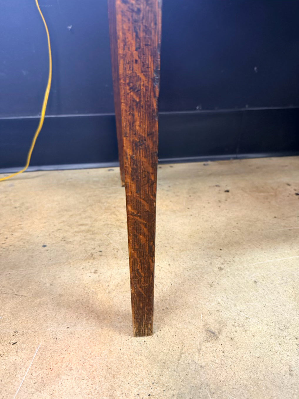 Medium Brown English Oak Occasional Table w/ 3 Drawers