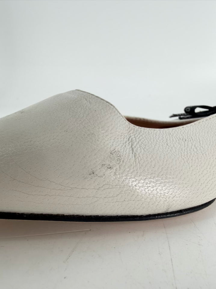 JOHN GALLIANO Size 36.5 White & Black Flats