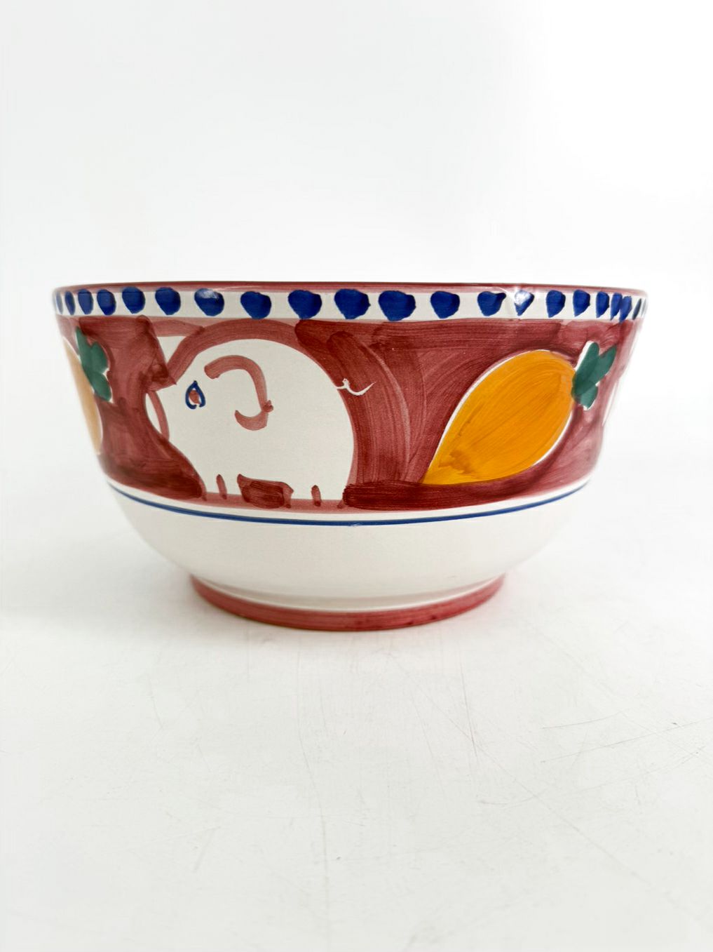 VIETRI SOLIMENE Red & White Bowl