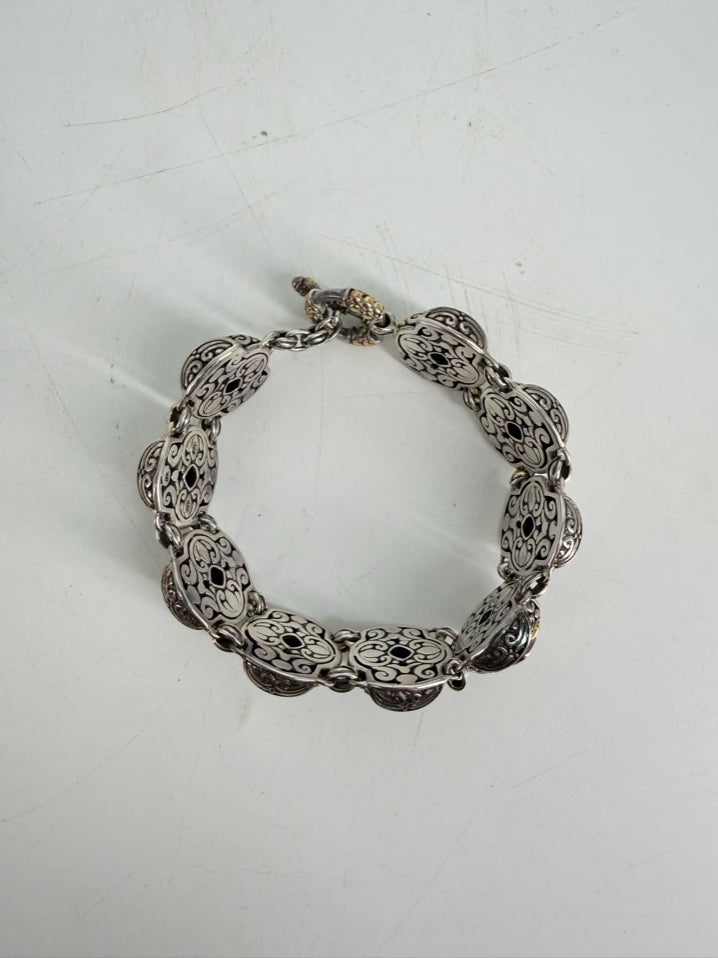 BENHAM STERLING SILVER & 18K Amethyst Bracelet