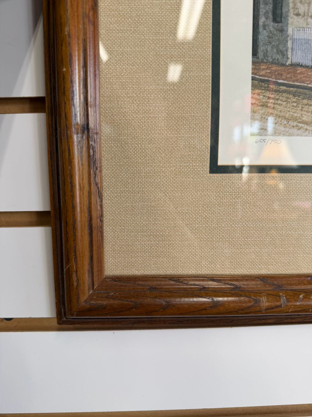 SIGNED Winkler Bakery In Old Salem 605/750 Framed Print In Brown Wood Frame