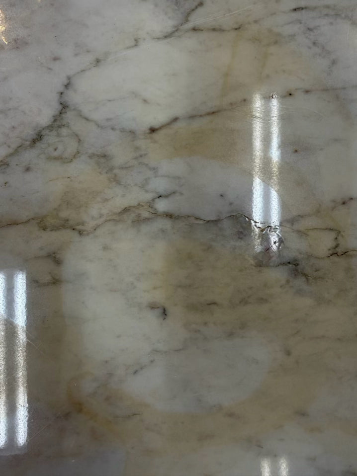 MR. BROWN White Marble Modern Occasional Table