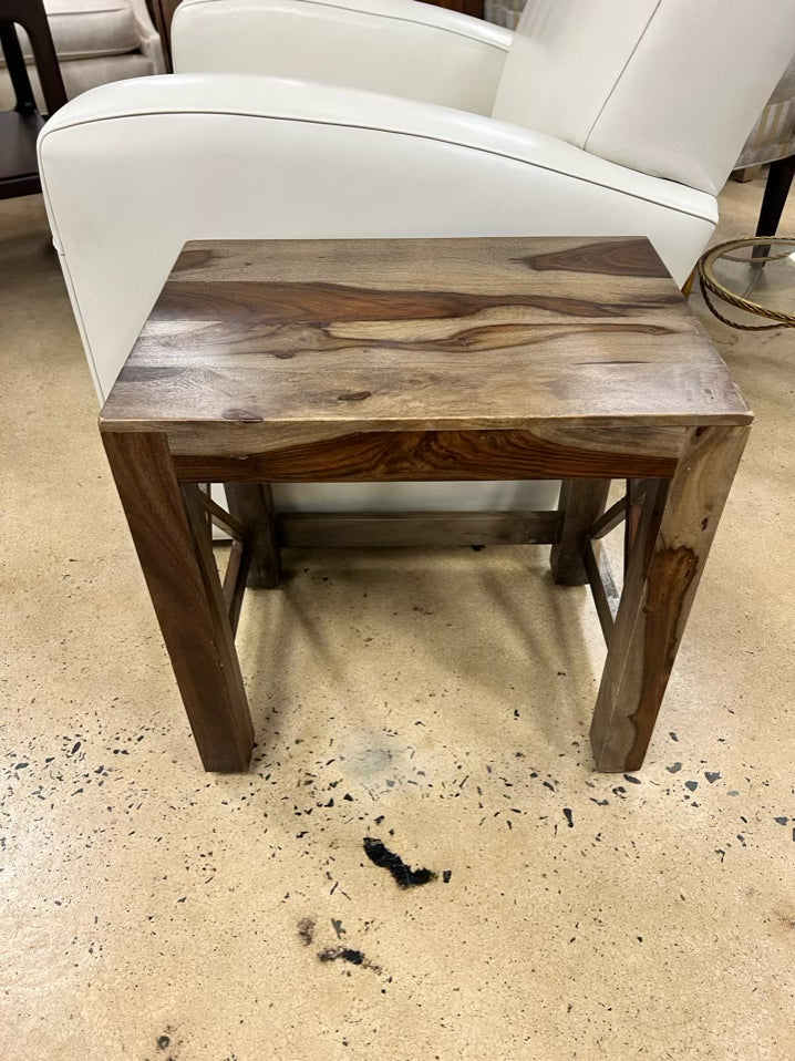 Light & Dark Wood End Table