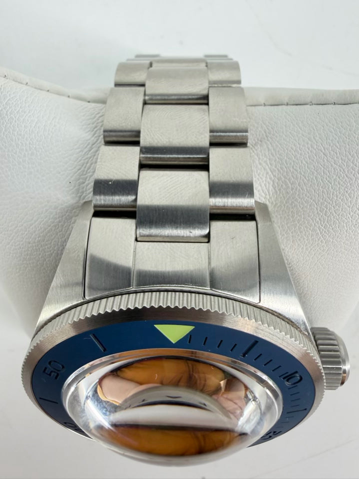 SPINNAKER Blue & Green Stainless Steel Automatic Watch w/ Links & Box