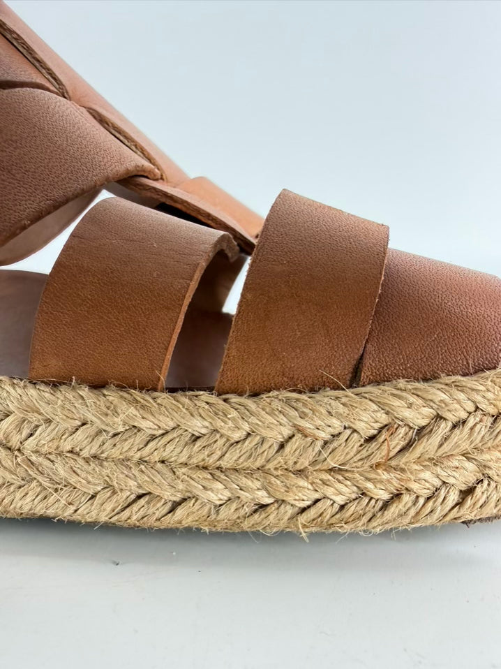 RALPH LAUREN Size 10 Cognac Leather Sandals