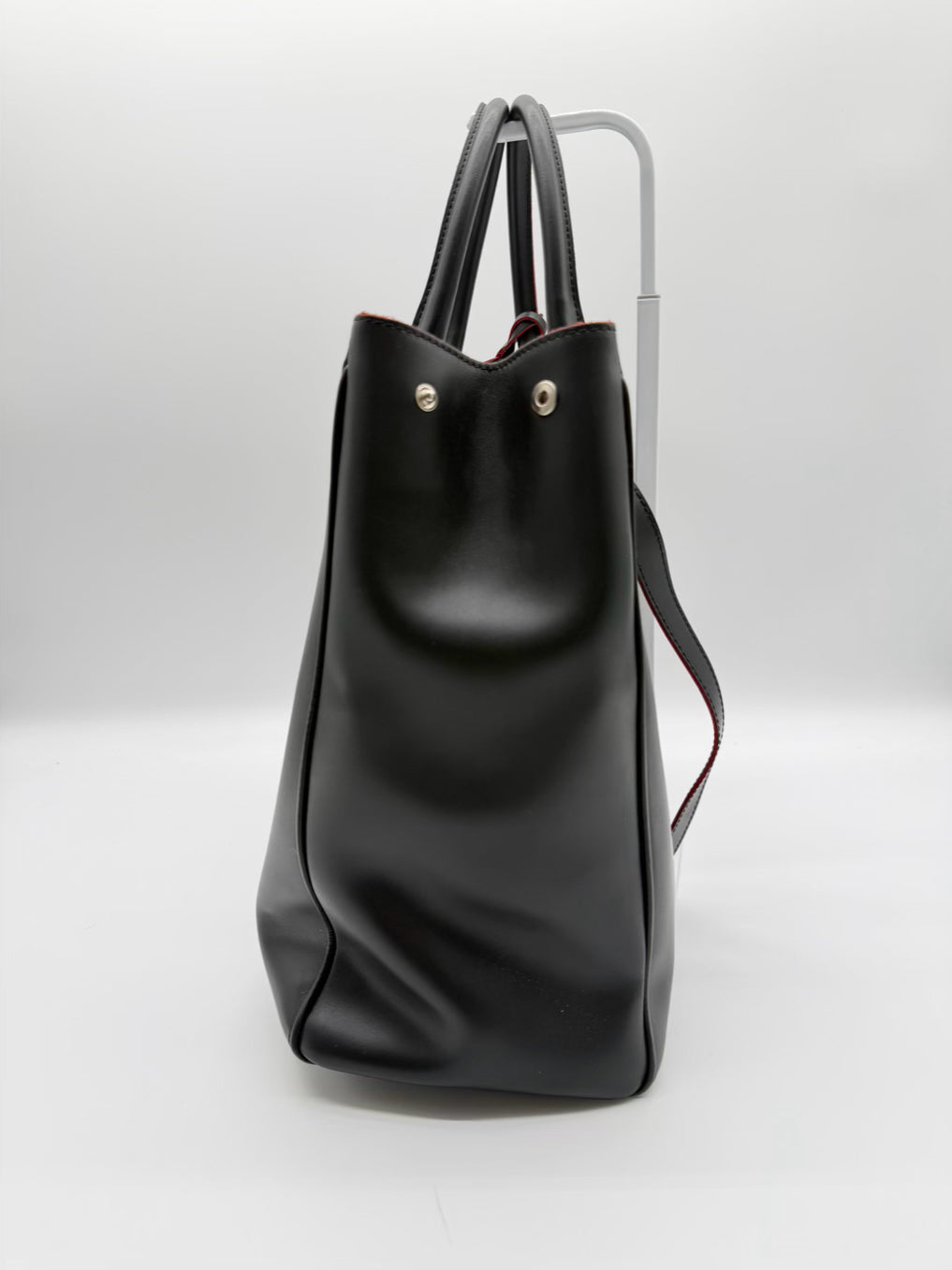 VARRIALE Black Leather Tote Bag