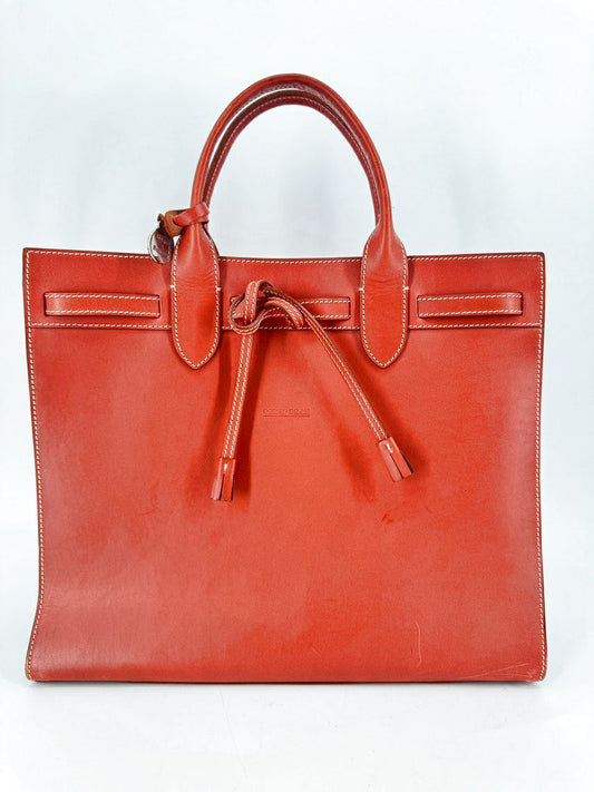 DOONEY & BOURKE Rust Leather Alto Tassel Tote Bag