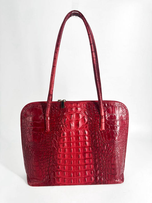 ALGO Red Leather Embossed Purse