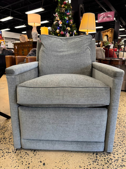 LEE INDUSTRIES Gray Swivel Recliner Chair