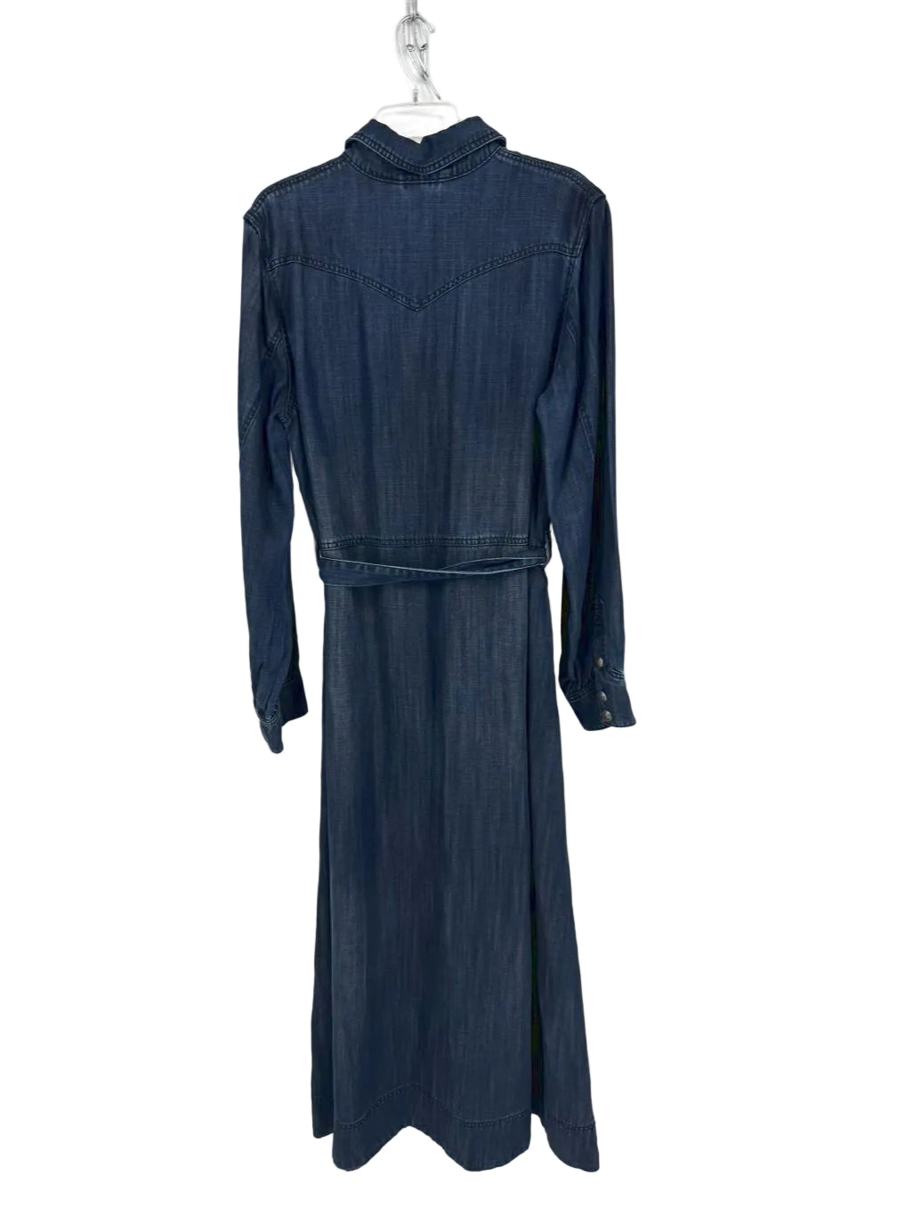 DOUBLE D RANCH Wmn's Size XL Blue Denim Belted Maxi-Dress NWT
