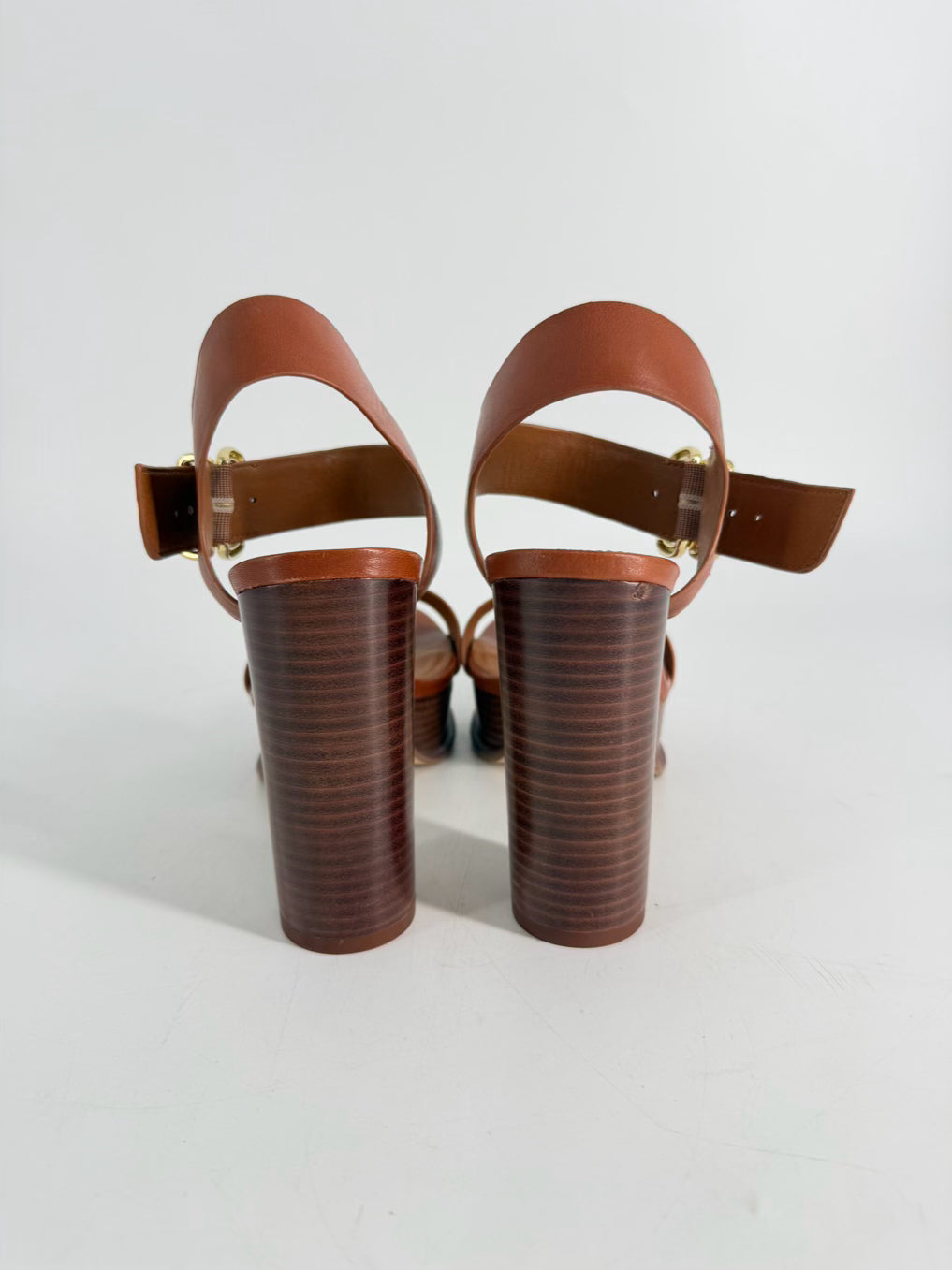 SARTO Size 8.5 Cognac Leather Heels