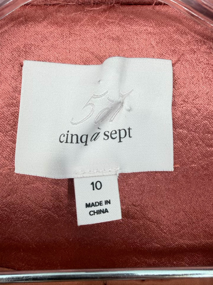 CINQ A SEPT Size 10 Copper Blazer