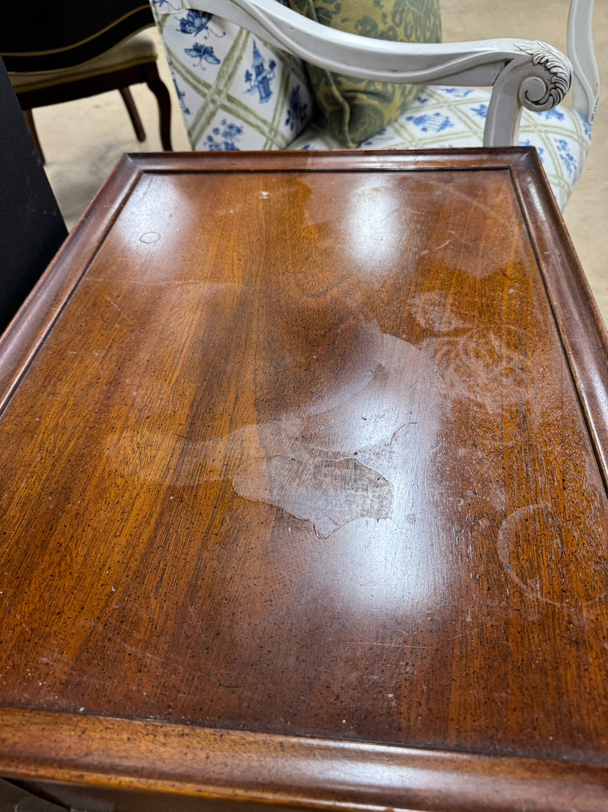 Wood Queen Anne 1-Drawer End Table