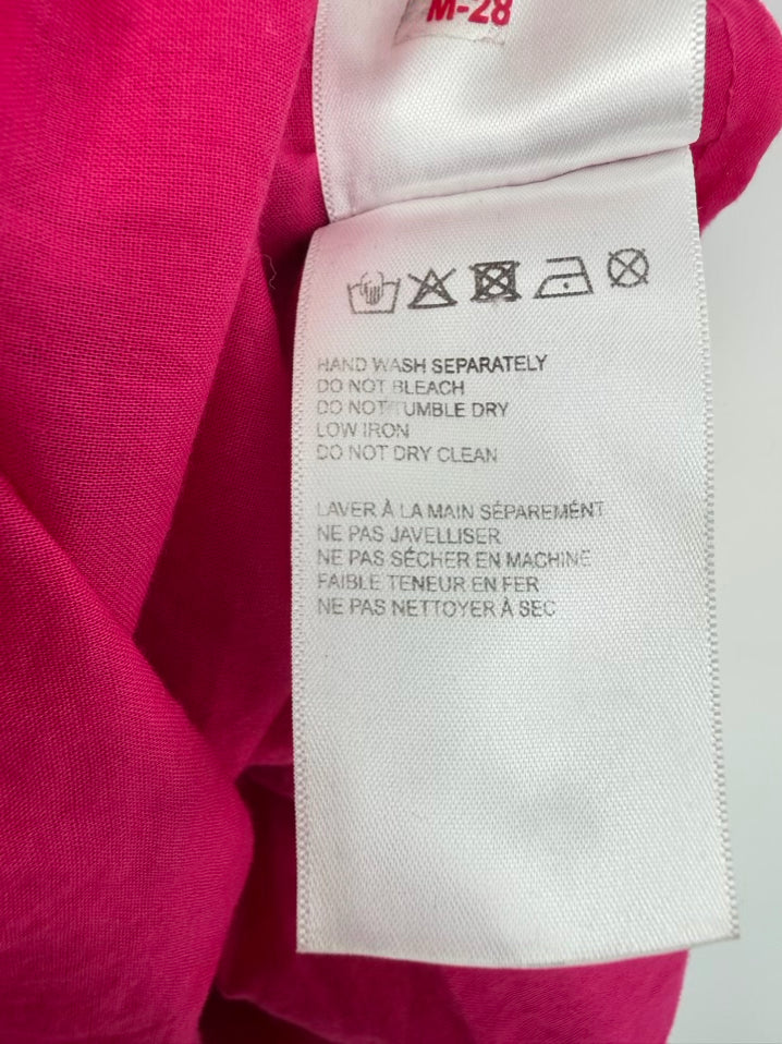 FARM RIO Size Wmn's L Magenta Tropical Sleeveless Wrap Maxi-Dress