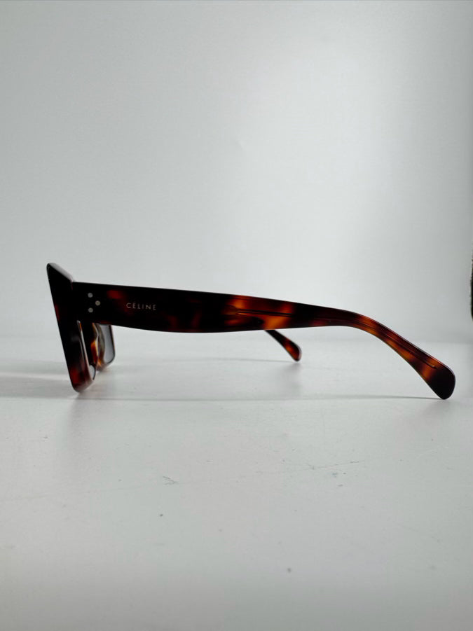 CELINE Tortoise Shell Square Sunglasses w/ Case