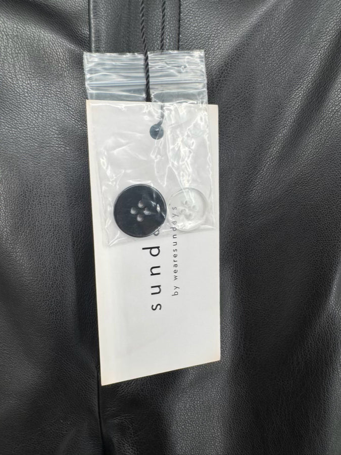 SUNDAYS by WEARESUNDAYS Size M Black Faux Leather Rucker Pants NWT