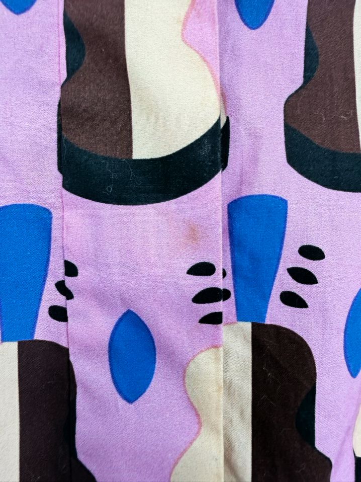 ODEEH Wmn's Size 38 Pink Belted Print Maxi-Dress