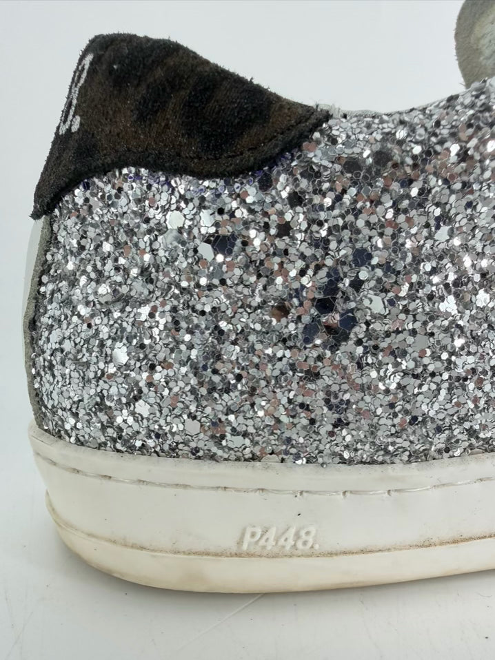 P448 Size 38 Silver Sparkle Casual Shoes NWOT
