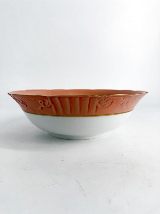 MOTTAHEDEH Peach & White Ceramic Vista Alegre Bowl