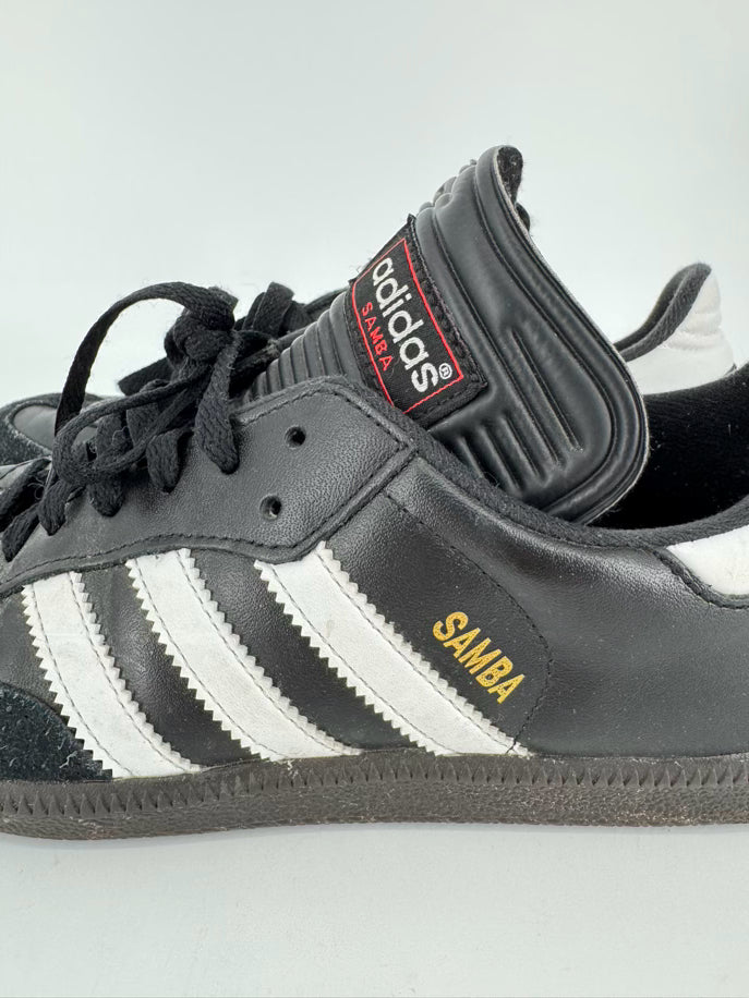 ADIDAS Size 8.5 Black & White Samba Sneakers
