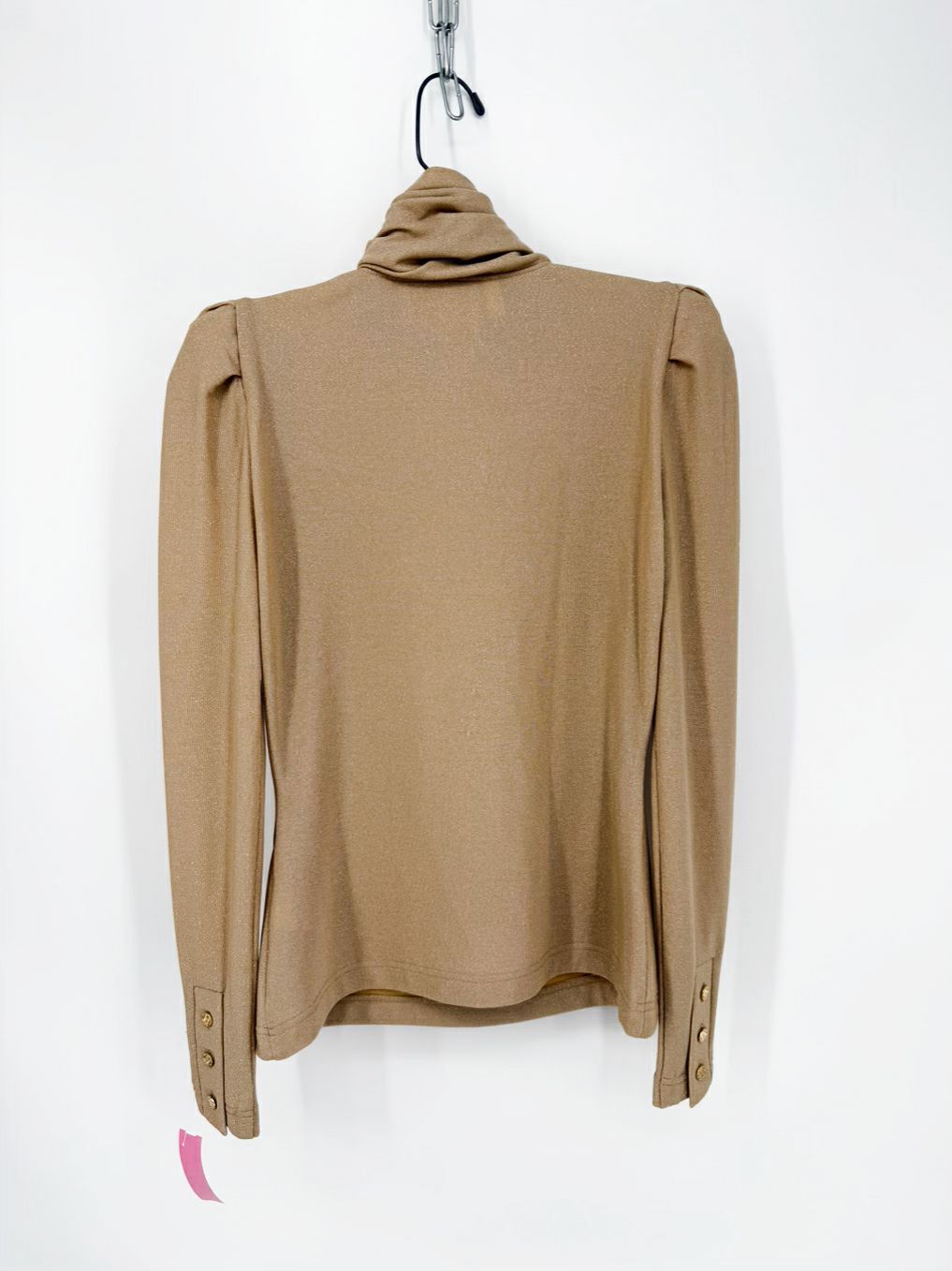 EMILY MCCARTHY Tessa Wmn's Size XS Gold Metallic Turtleneck NWT