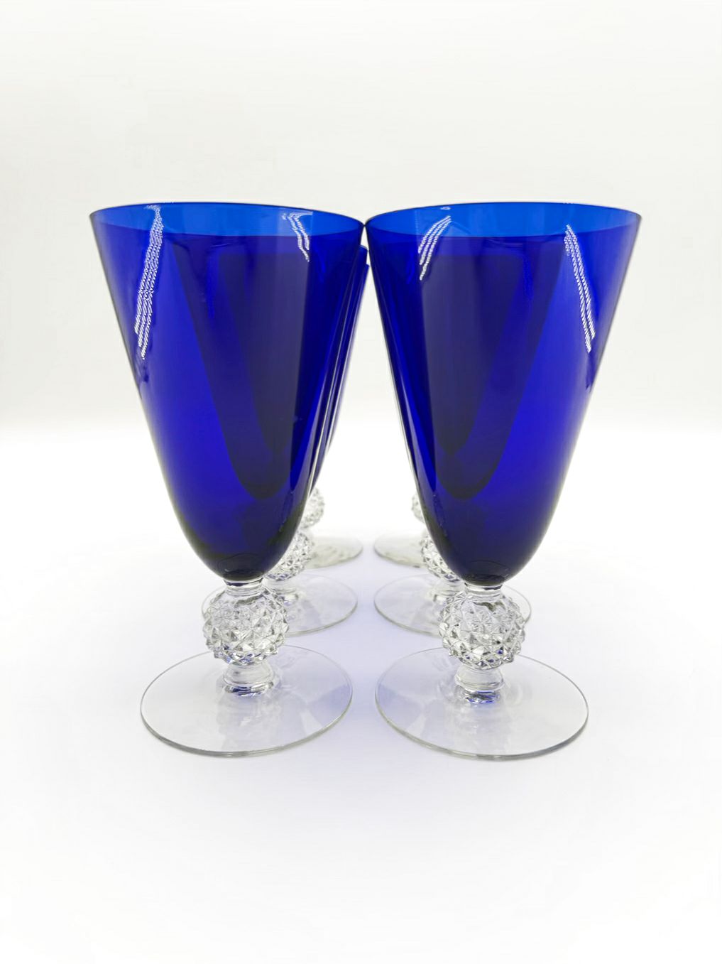 Cobalt Glass Golf Ball 6 Morgantown Glassware