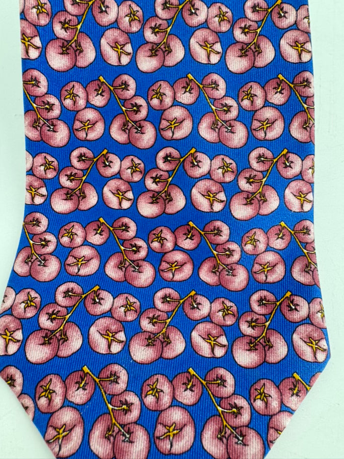 BURBERRYS Blue & Pink Silk Tie